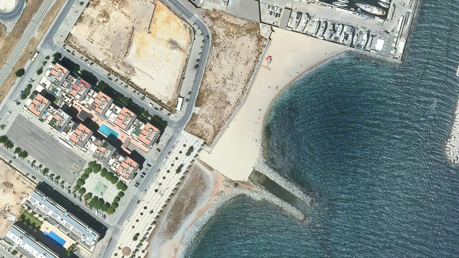 La Marina, Badalona, Spain - Blue Flag beach