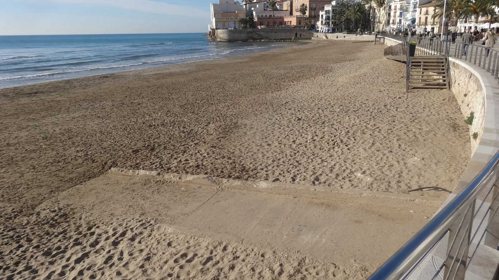 Sant Sebastia(Sitges), Catalonia, Spain - Blue Flag beach