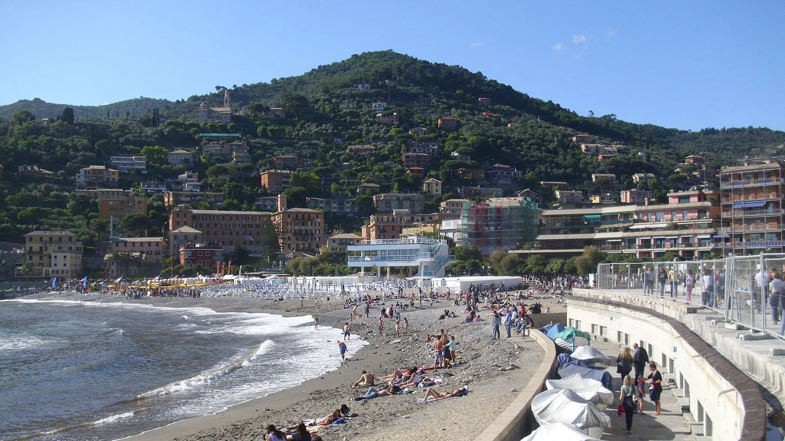 Spiaggia Centrale, Recco, Italy - Blue Flag beach