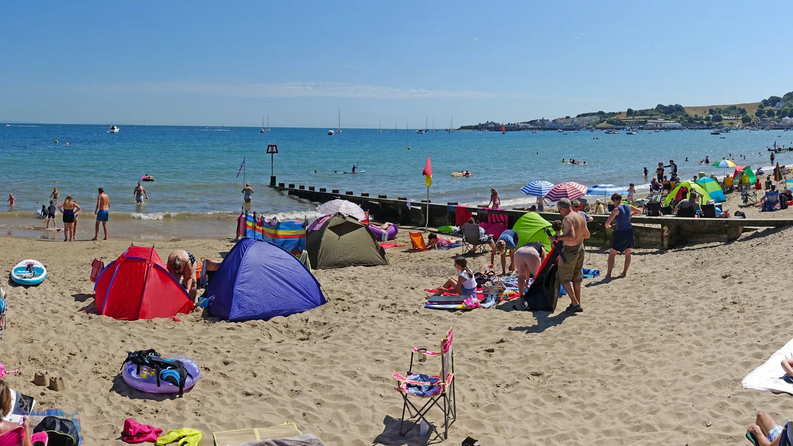 Swanage Central, England, United Kingdom - Blue Flag beach